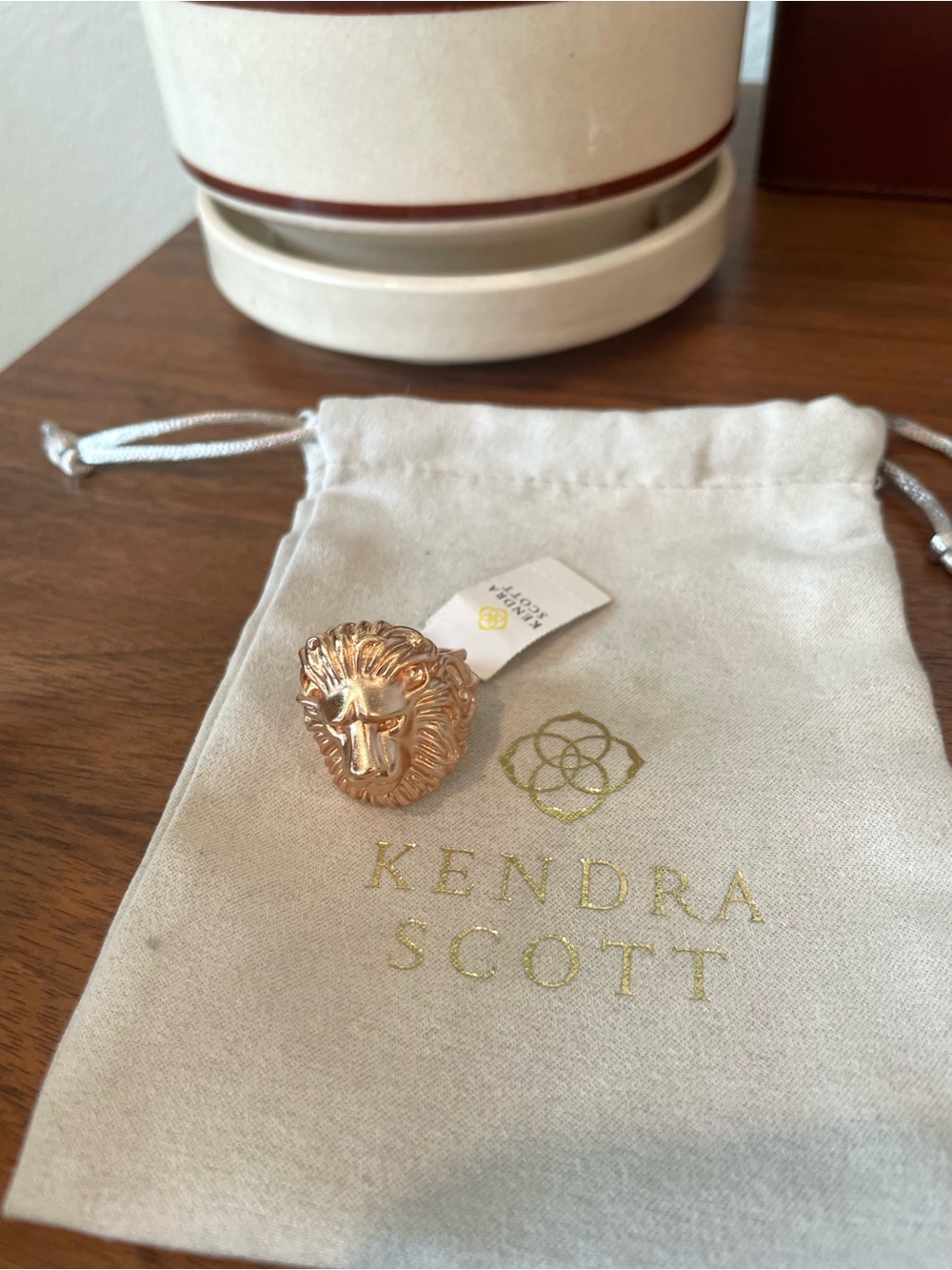 Kendra Scott Rose Rose Gold Collins Lion Ring size 6
